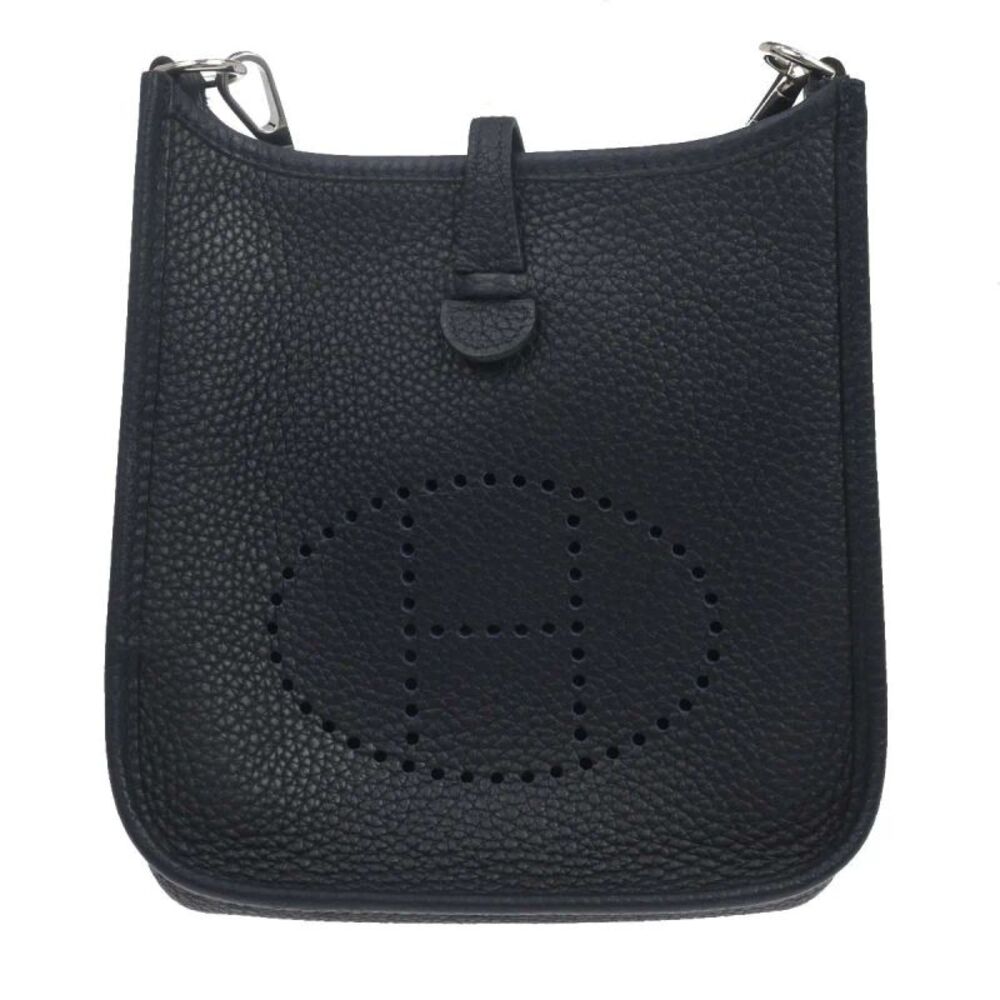 Hermes Evelyne Bag Gen Iii Clemence Blue Leather Shoulder Bag Bag